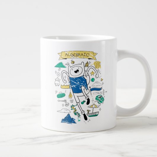 Abenteuerzeit | "Algebraic" Finn Sketch Jumbo-Tasse (Rechts)