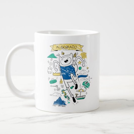 Abenteuerzeit | "Algebraic" Finn Sketch Jumbo-Tasse (Links)
