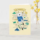 Abenteuerzeit | "Algebraic" Finn Sketch Karte (Gelbe Blume)