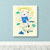 Abenteuerzeit | "Algebraic" Finn Sketch Leinwanddruck (Insitu (Holzboden))