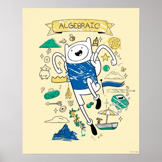 Abenteuerzeit | "Algebraic" Finn Sketch Poster (Vorne)