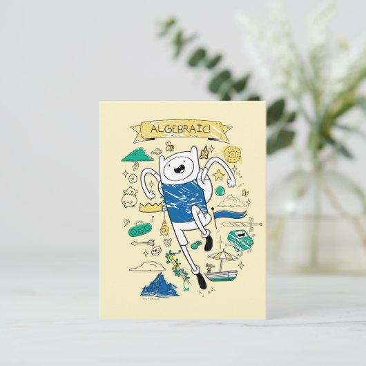 Abenteuerzeit | "Algebraic" Finn Sketch Postkarte (Stehend Vorderseite)