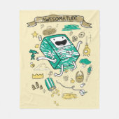 Abenteuerzeit | "Awesomatude" BMO Sketch Fleecedecke (Vorderseite)