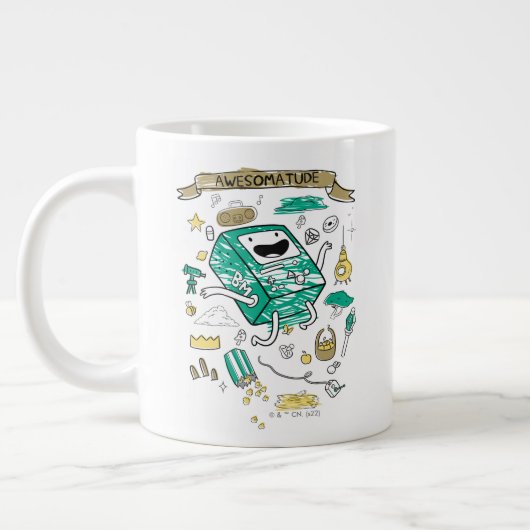 Abenteuerzeit | "Awesomatude" BMO Sketch Jumbo-Tasse (Links)