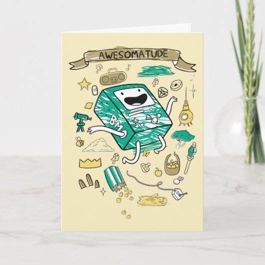 Abenteuerzeit | "Awesomatude" BMO Sketch Karte (Vorderseite)