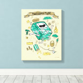 Abenteuerzeit | "Awesomatude" BMO Sketch Leinwanddruck (Insitu (Holzboden))