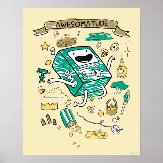 Abenteuerzeit | "Awesomatude" BMO Sketch Poster (Vorne)