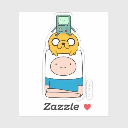 Abenteuerzeit | BMO, Jake & Finn Aufkleber (Blatt)