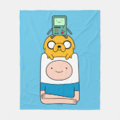 Abenteuerzeit | BMO, Jake & Finn Fleecedecke (Vorderseite)