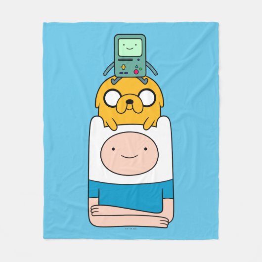 Abenteuerzeit | BMO, Jake & Finn Fleecedecke (Vorderseite)