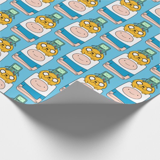 Abenteuerzeit | BMO, Jake & Finn Geschenkpapier (Ecke)