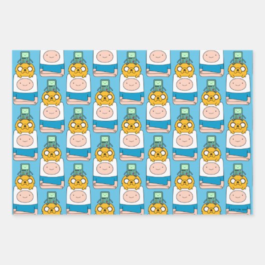 Abenteuerzeit | BMO, Jake & Finn Geschenkpapier Set (Vorderseite 2)
