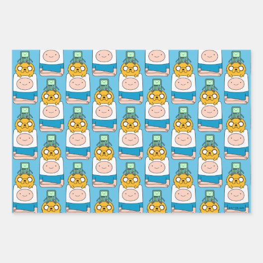 Abenteuerzeit | BMO, Jake & Finn Geschenkpapier Set (Vorderseite)