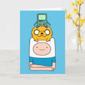 Abenteuerzeit | BMO, Jake & Finn Karte (Gelbe Blume)