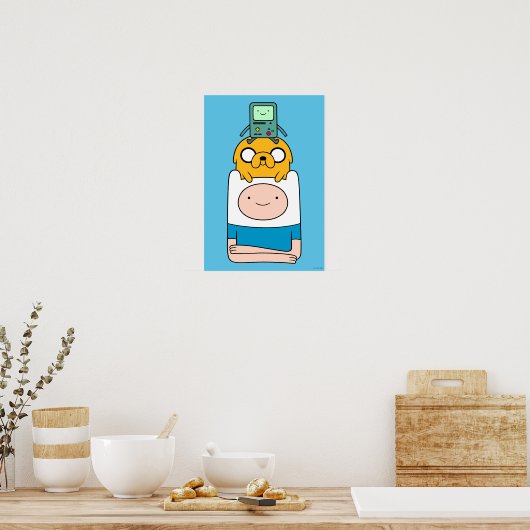 Abenteuerzeit | BMO, Jake & Finn Poster (Küche)