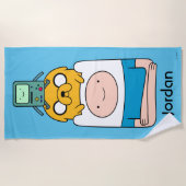 Abenteuerzeit | BMO, Jake & Finn Strandtuch (Vorderseite)