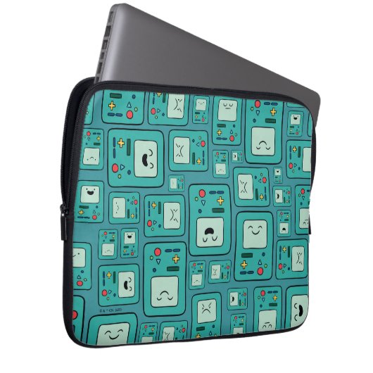 Abenteuerzeit | BMO Muster Laptopschutzhülle (Vorne Rechts)
