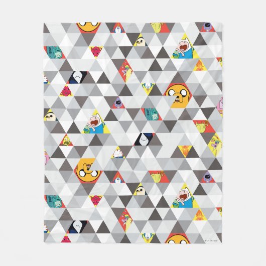 Abenteuerzeit | Dreiecksmuster Fleecedecke (Vorderseite)