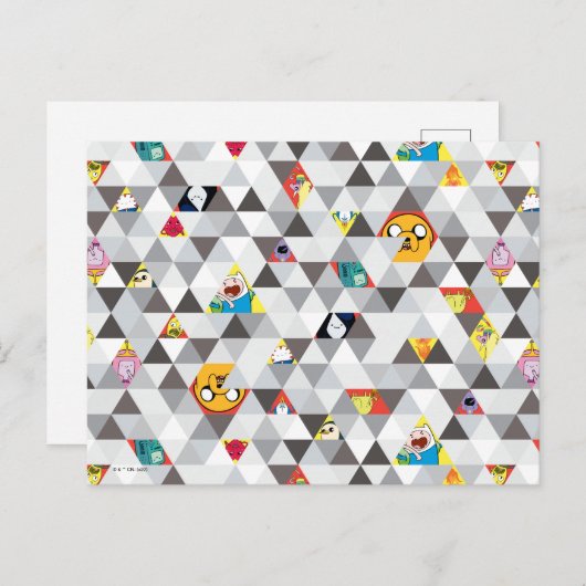 Abenteuerzeit | Dreiecksmuster Postkarte (Vorne/Hinten)