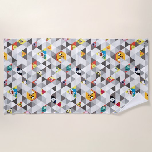 Abenteuerzeit | Dreiecksmuster Strandtuch (Vorderseite)