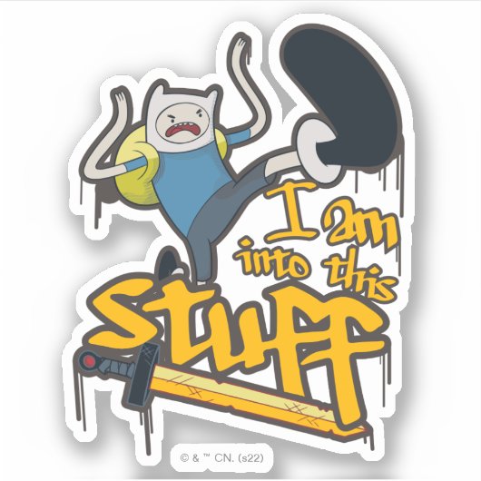 Abenteuerzeit | Finn "Ich bin in dieses Zeug" Aufkleber (Vorderseite)