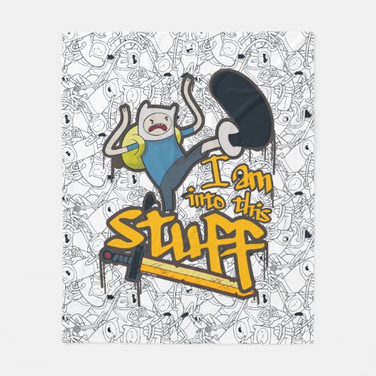 Abenteuerzeit | Finn "Ich bin in dieses Zeug" Fleecedecke (Vorderseite)