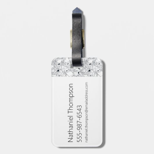 Abenteuerzeit | Finn "Ich bin in dieses Zeug" Gepäckanhänger (Rückseite vertikal)