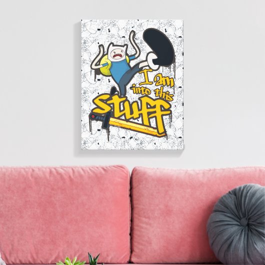 Abenteuerzeit | Finn "Ich bin in dieses Zeug" Leinwanddruck (Insitu (Wohnzimmer))