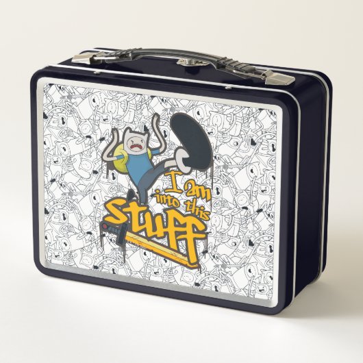 Abenteuerzeit | Finn "Ich bin in dieses Zeug" Metall Brotdose (Rückseite)