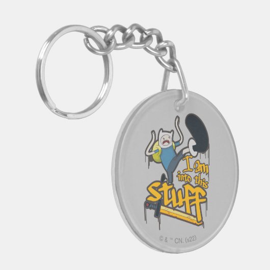 Abenteuerzeit | Finn "Ich bin in dieses Zeug" Schlüsselanhänger (Vorderseite links)