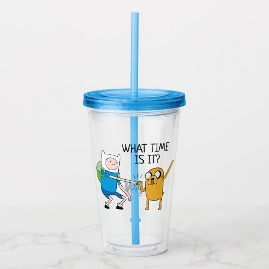 Abenteuerzeit | Finn & Jake Fist Bump Acryltrinkbecher (Vorderseite)