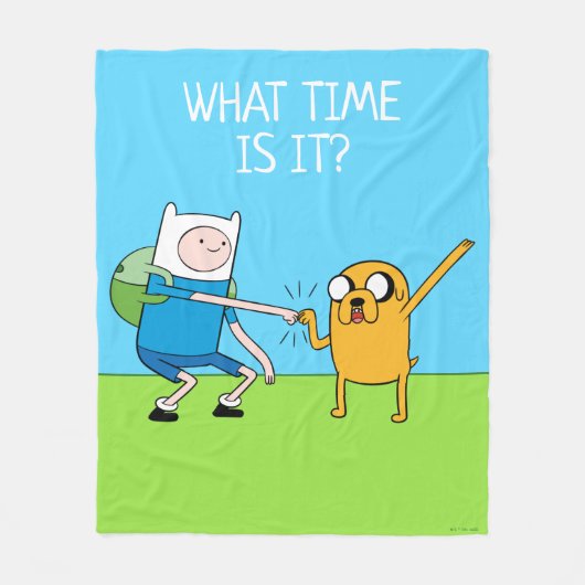 Abenteuerzeit | Finn & Jake Fist Bump Fleecedecke (Vorderseite)