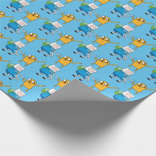 Abenteuerzeit | Finn & Jake Fist Bump Geschenkpapier (Ecke)