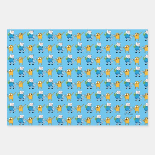 Abenteuerzeit | Finn & Jake Fist Bump Geschenkpapier Set (Vorderseite 3)