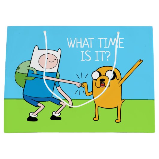 Abenteuerzeit | Finn & Jake Fist Bump Große Geschenktüte (Vorderseite)