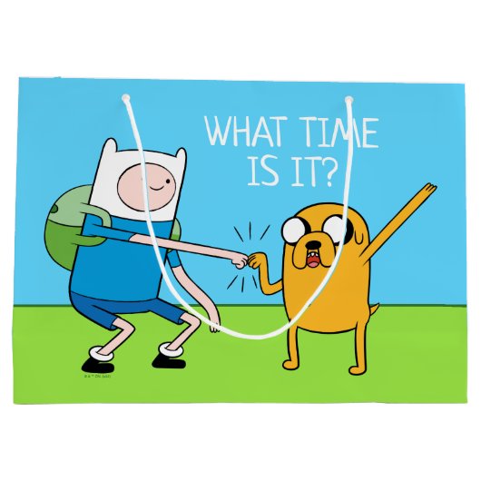 Abenteuerzeit | Finn & Jake Fist Bump Große Geschenktüte (Rückseite)