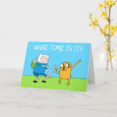Abenteuerzeit | Finn & Jake Fist Bump Karte (Gelbe Blume)