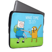 Abenteuerzeit | Finn & Jake Fist Bump Laptopschutzhülle (Vorne Rechts)