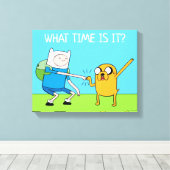 Abenteuerzeit | Finn & Jake Fist Bump Leinwanddruck (Insitu (Holzboden))