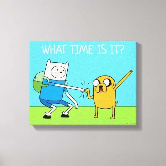 Abenteuerzeit | Finn & Jake Fist Bump Leinwanddruck (Vorderseite)