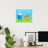 Abenteuerzeit | Finn & Jake Fist Bump Poster (Heimbüro)
