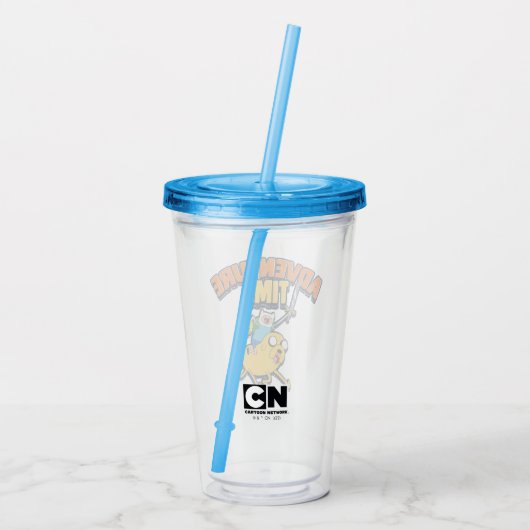 Abenteuerzeit | Finn Riding Jake Acryltrinkbecher (Rückseite)