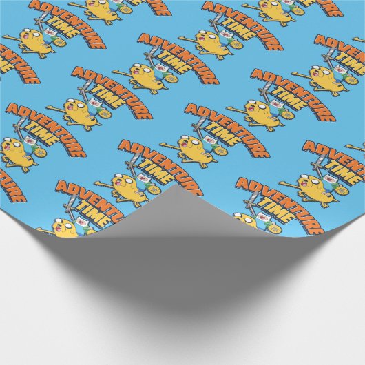 Abenteuerzeit | Finn Riding Jake Geschenkpapier (Ecke)