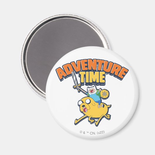 Abenteuerzeit | Finn Riding Jake Magnet (Vorderseite/Rückseite)