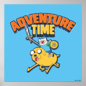 Abenteuerzeit | Finn Riding Jake Poster (Vorne)