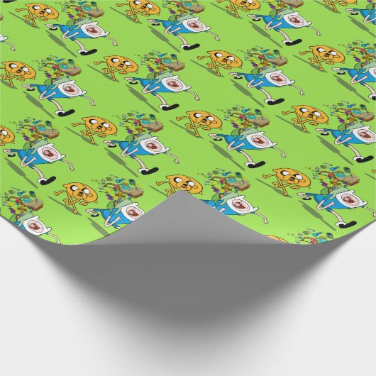 Abenteuerzeit | Finn's Backpack Adventure Gear Geschenkpapier (Ecke)