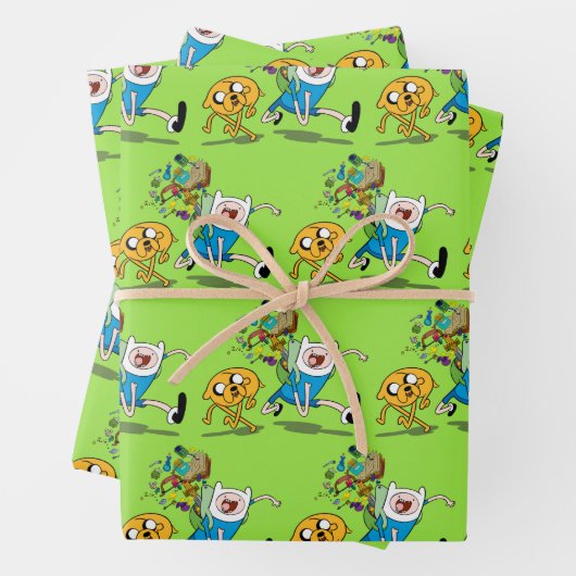 Abenteuerzeit | Finn's Backpack Adventure Gear Geschenkpapier Set (Beispiel)