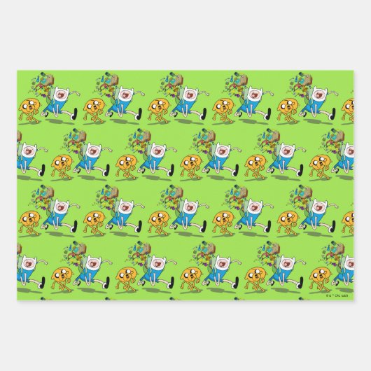 Abenteuerzeit | Finn's Backpack Adventure Gear Geschenkpapier Set (Vorderseite)