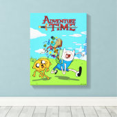 Abenteuerzeit | Finn's Backpack Adventure Gear Leinwanddruck (Insitu (Holzboden))