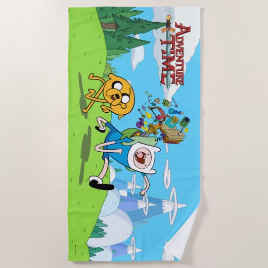 Abenteuerzeit | Finn's Backpack Adventure Gear Strandtuch (Vorderseite)